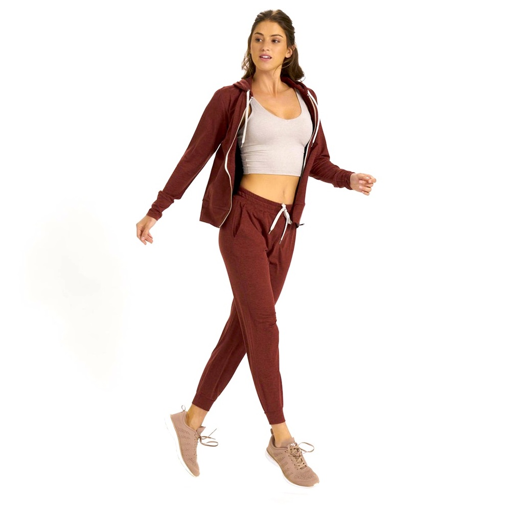 Vuori Halo Performance Hoodie | Brick Heather | Women's S | Athleisure